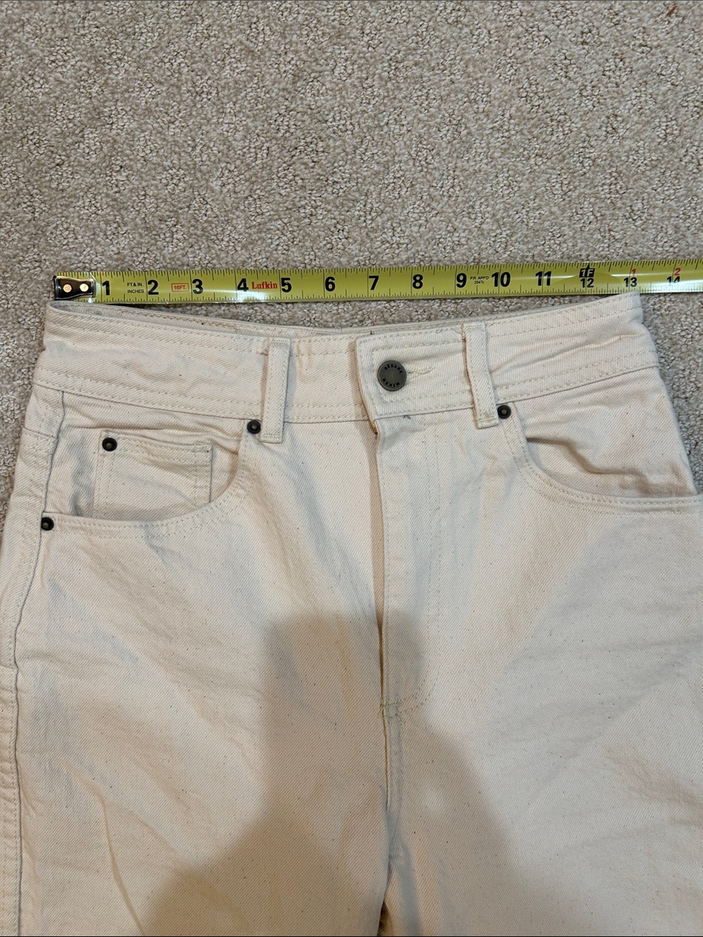 Sézane Le Crop Jean Mottled Ecru 38/6 - Picture 8 of 12
